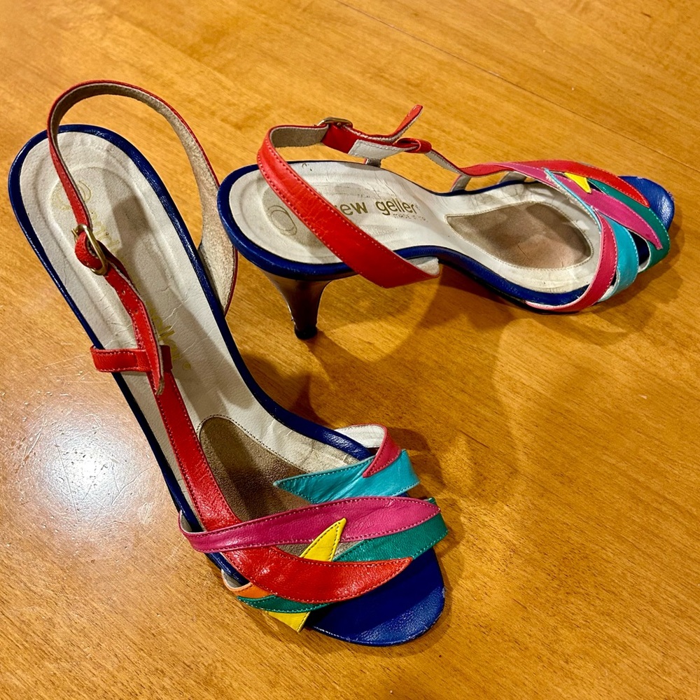 Vintage 70s/80s, 7B, Arthur Geller beautifully striking multicolor heels.